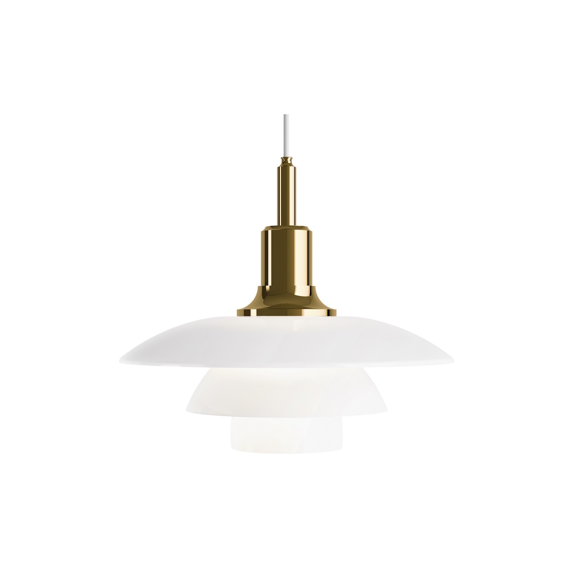 metallic brass - PH 3 ½-3 glass - pendant - Louis Poulsen