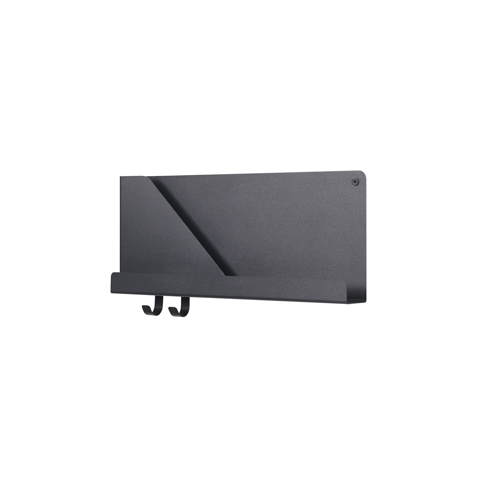 Folded shelf - black - L51 x P6,9 x H22 cm - Muuto