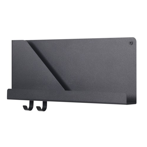 Folded shelf - black - L51 x P6,9 x H22 cm - Muuto