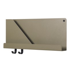 Folded shelf - olive - L51 x D6,9 x H22 cm - Muuto