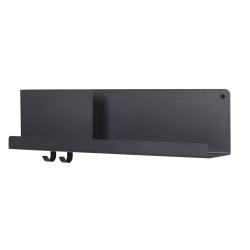 Folded shelf - black - L63 x D12,4 x H16,5 cm - Muuto