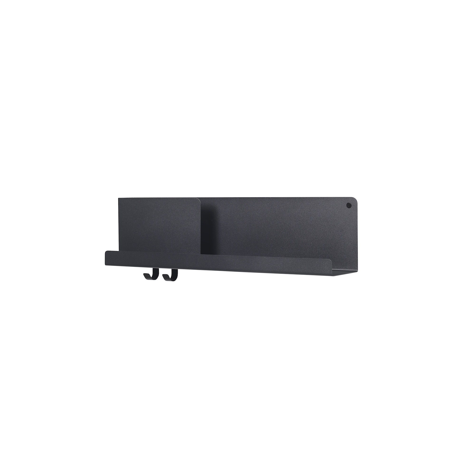 Folded shelf - black - L63 x D12,4 x H16,5 cm - Muuto