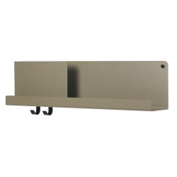 Folded shelf - olive - L63 x P12,4 x H16,5 cm - Muuto