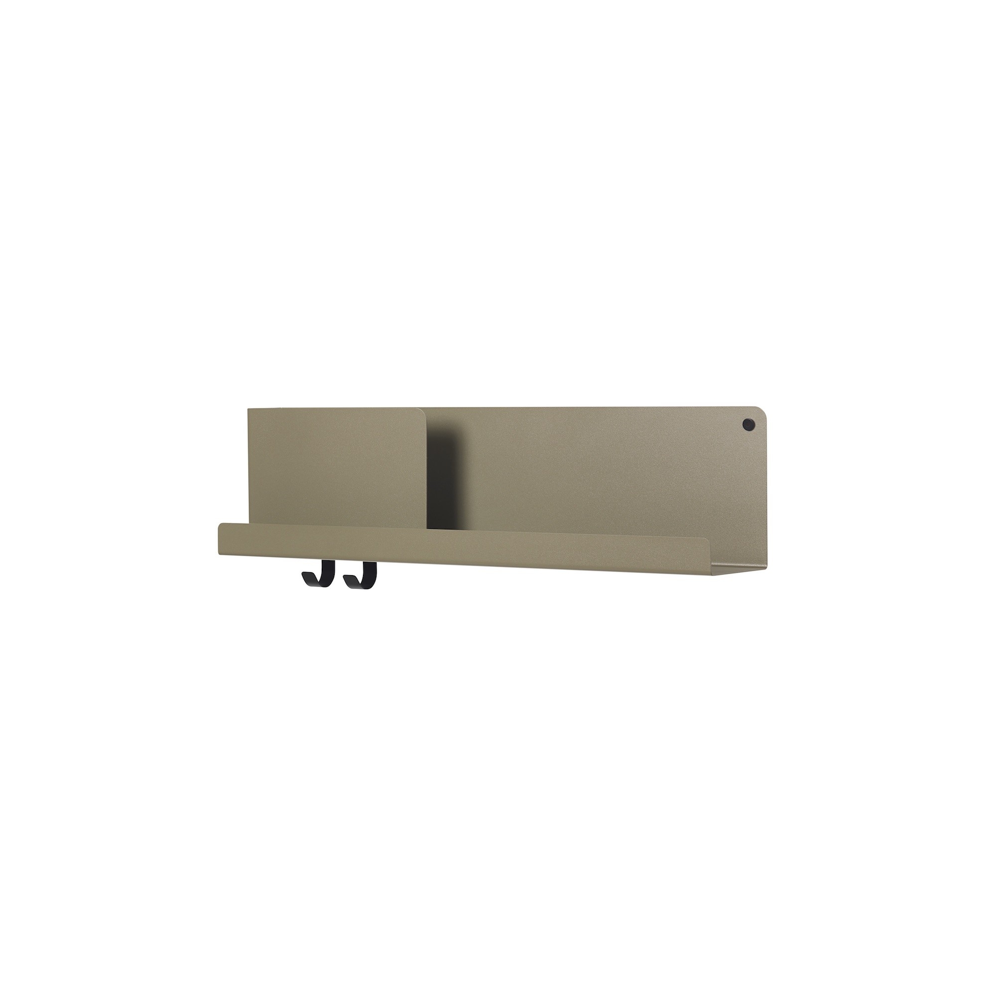 Folded shelf - olive - L63 x D12,4 x H16,5 cm - Muuto