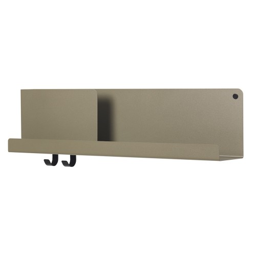 Folded shelf - olive - L63 x D12,4 x H16,5 cm - Muuto