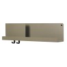 Folded shelf - olive - L63 x D12,4 x H16,5 cm - Muuto