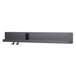 Folded shelf - black - L96 x D11,4 x H13 cm - Muuto