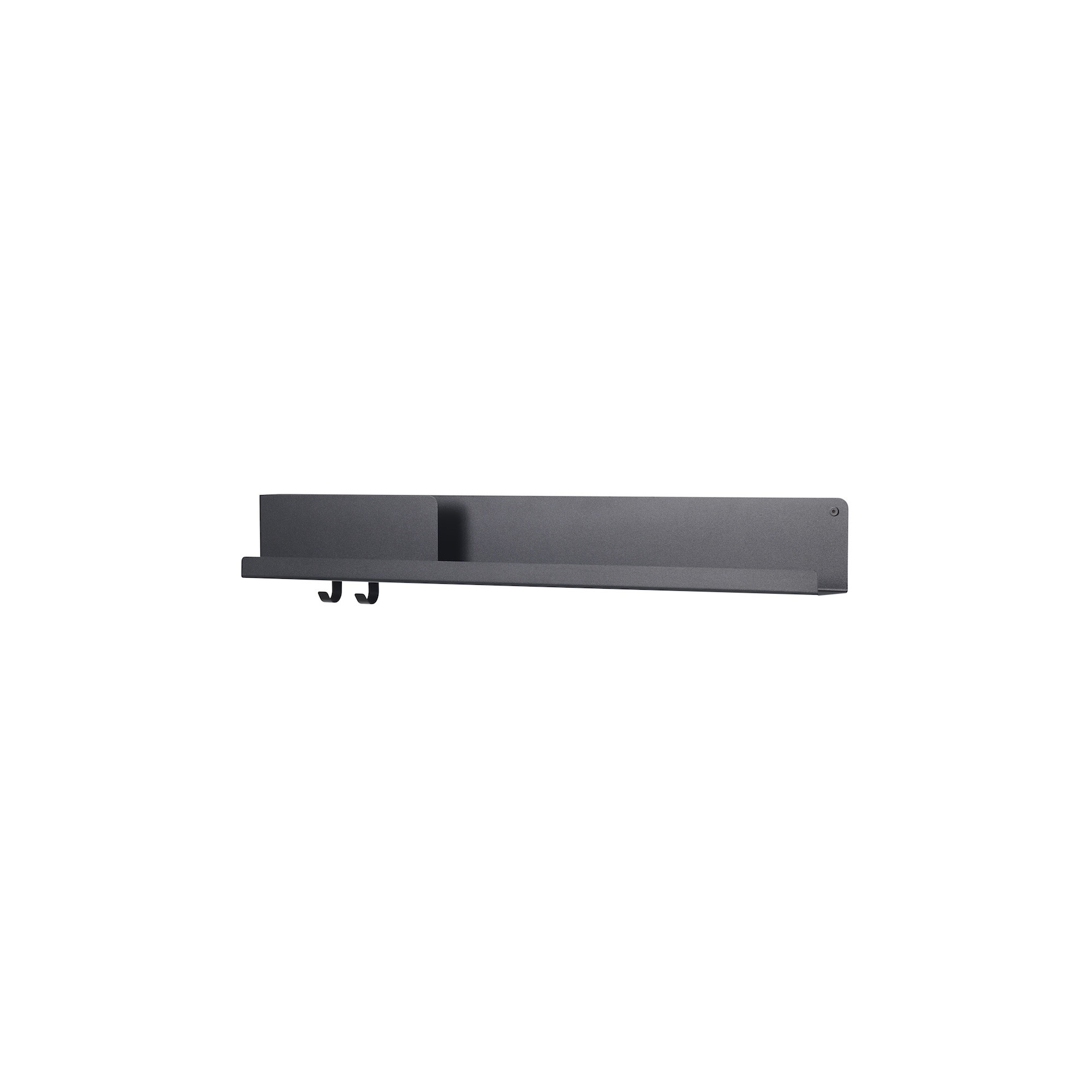 Folded shelf - black - L96 x D11,4 x H13 cm - Muuto