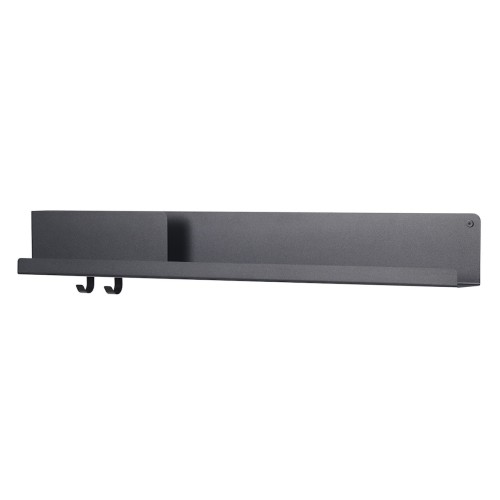 Folded shelf - black - L96 x D11,4 x H13 cm - Muuto