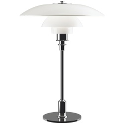 chrome - PH3½-2½ Glass Table Lamp - Louis Poulsen