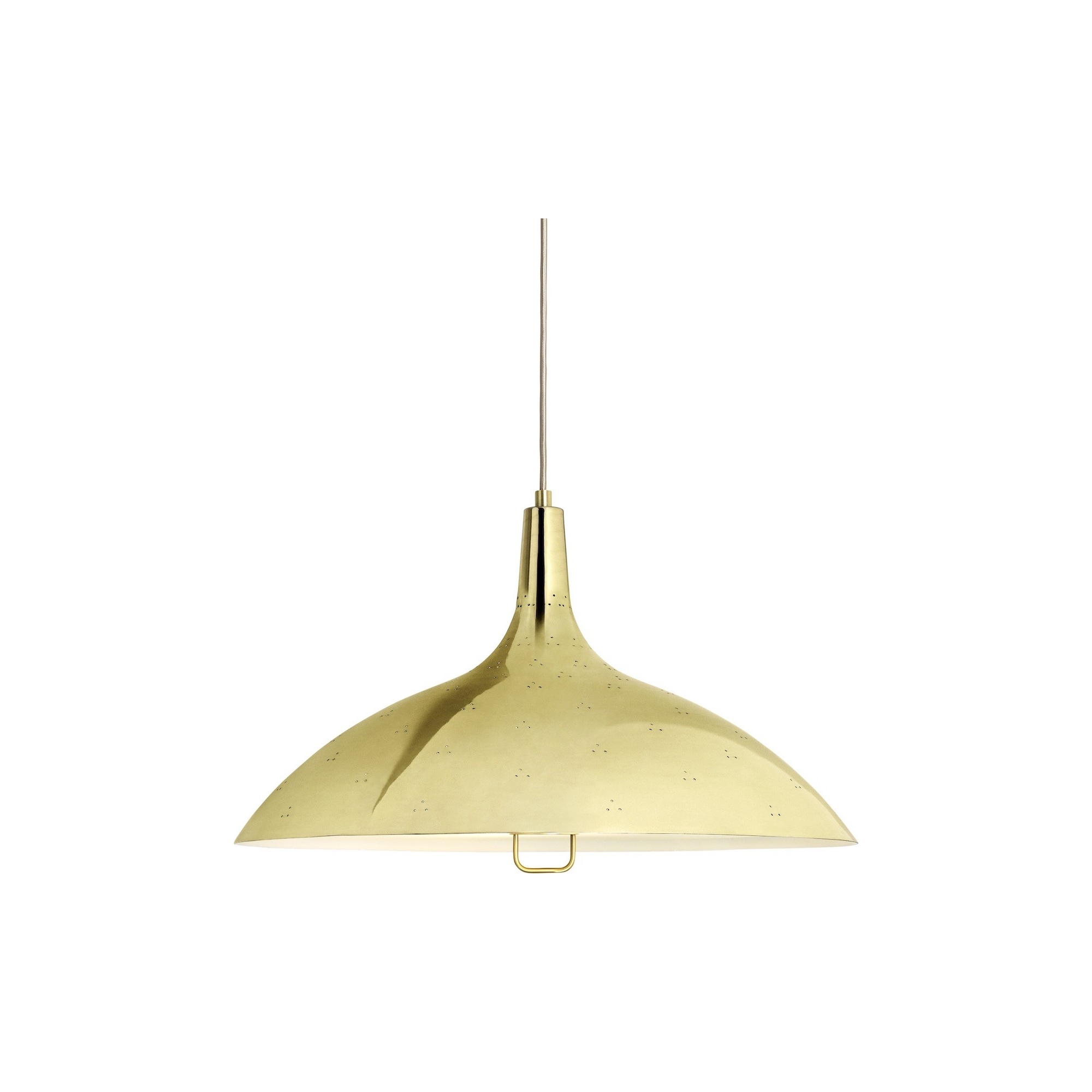 polished brass - 1965 pendant - Paavo Tynell - Gubi