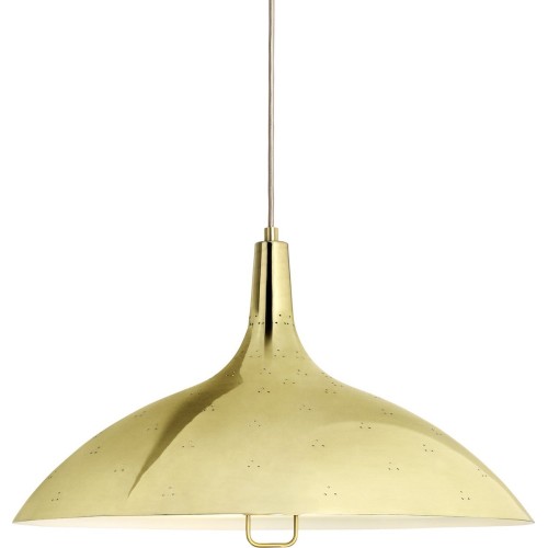 polished brass - 1965 pendant - Paavo Tynell - Gubi