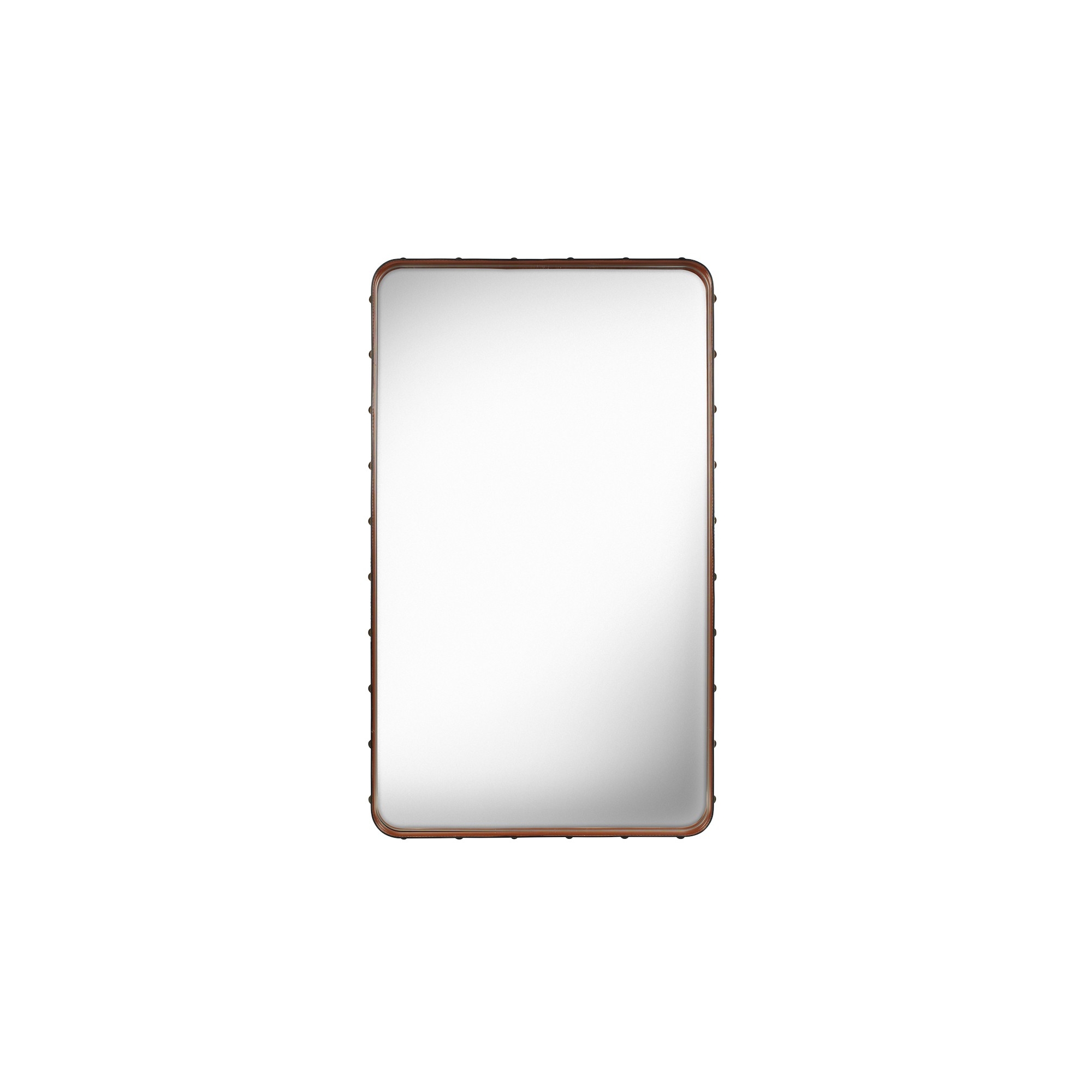 115x65cm - Cuir Marron Clair - miroir rectangulaire Adnet - Gubi