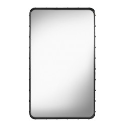 115x65cm - cuir noir - miroir rectangulaire Adnet - Gubi