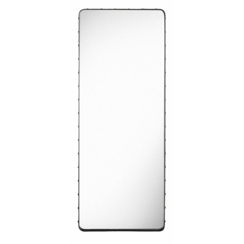 180x70cm - cuir noir - miroir rectangulaire Adnet - Gubi