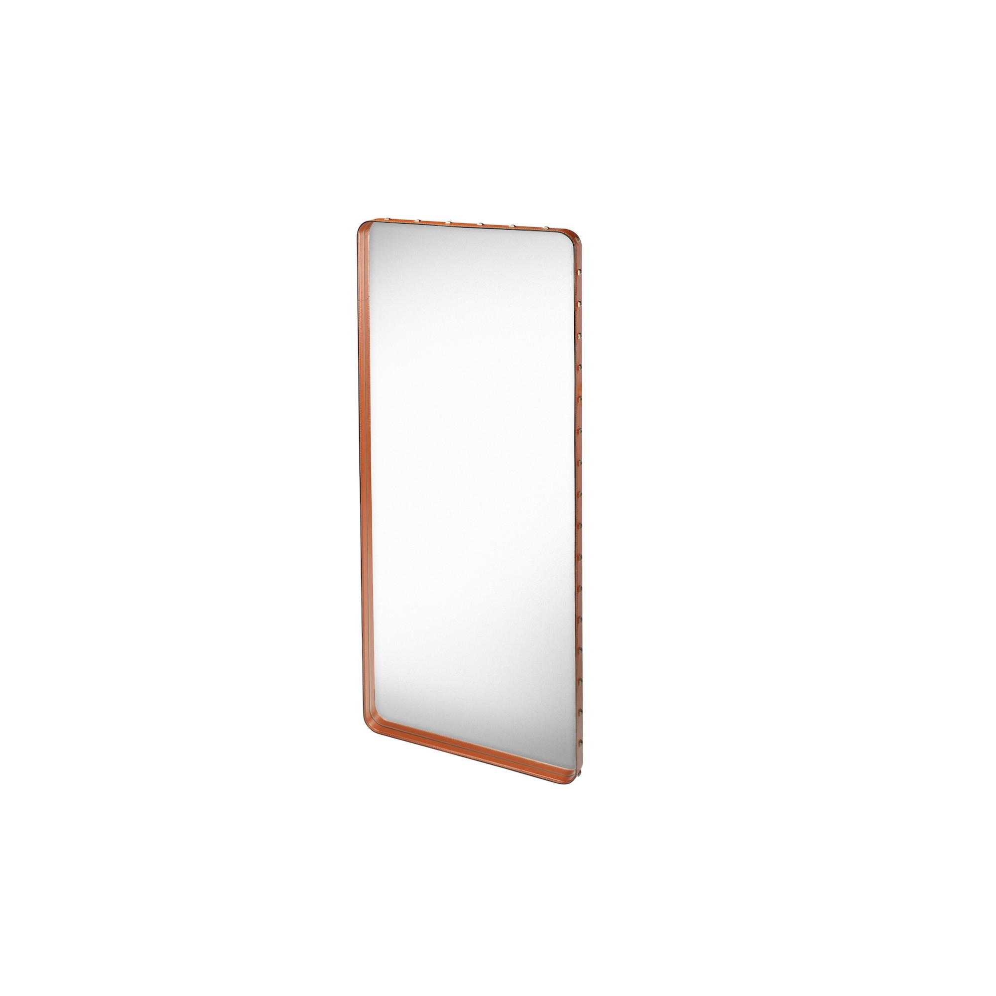 180x70cm - Cuir Marron Clair - miroir rectangulaire Adnet - Gubi