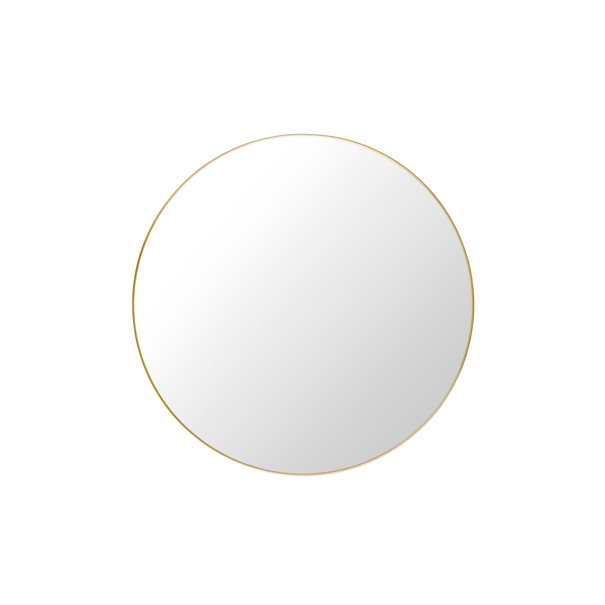 Ø110 cm - GUBI Wall Mirror - Round - Polished Brass