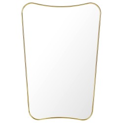 54x80cm - Wall Mirror - polished brass - F.A. 33 - Gubi