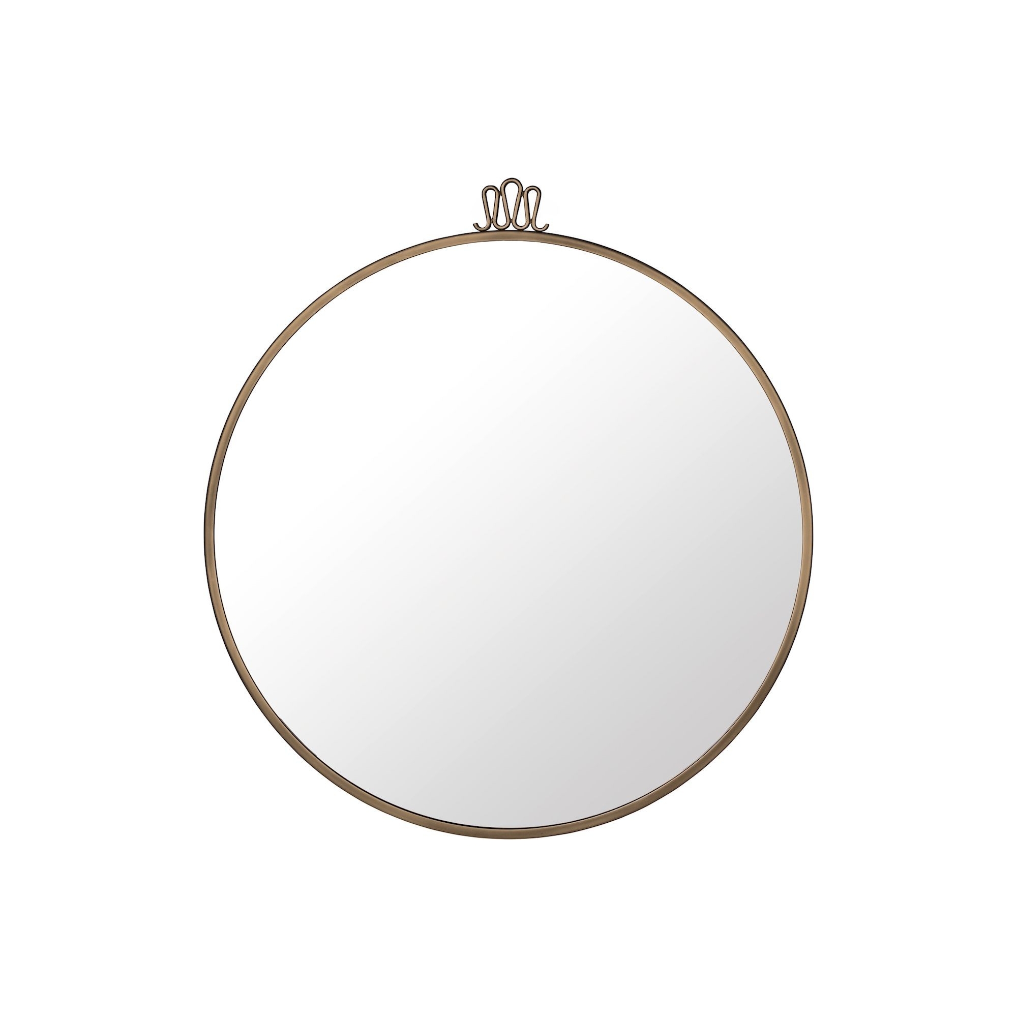 Ø70cm - Randaccio Wall Mirror - Round - Antique Brass - Gubi