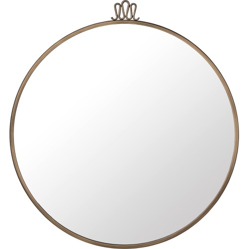 Ø70cm - Randaccio Wall Mirror - Round - Antique Brass - Gubi