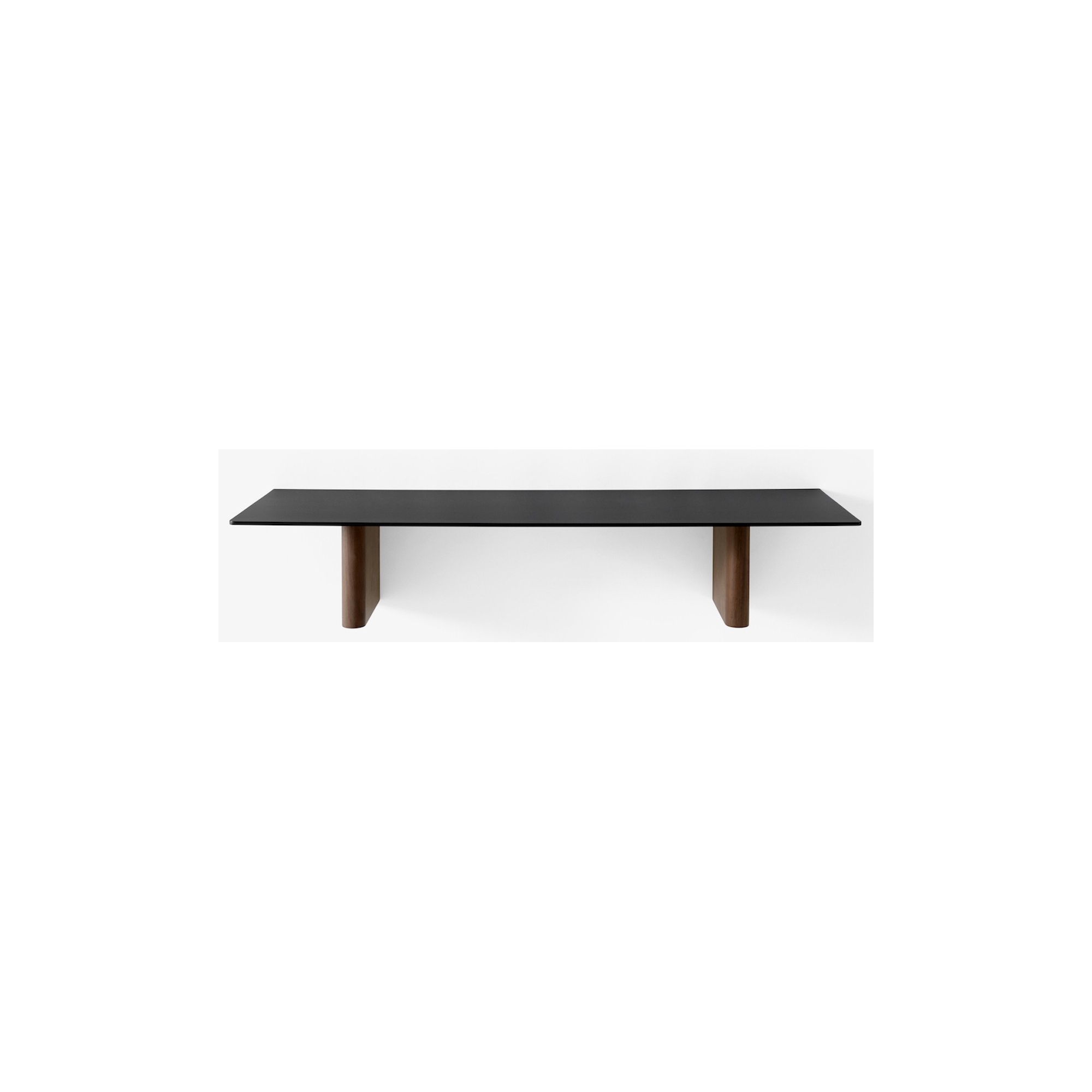 walnut, black aluminium - Column shelves JA2 - &Tradition