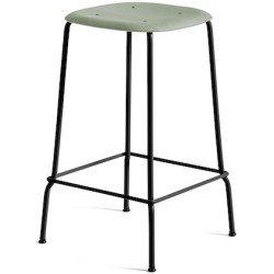 dusty green / black metal legs - Soft Edge 30 barstool* - HAY