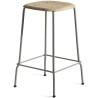 chêne / soft grey - tabouret de bar Soft Edge 30 - piètement métal* - HAY