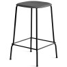 soft black / black metal legs - Soft Edge 30 barstool - HAY