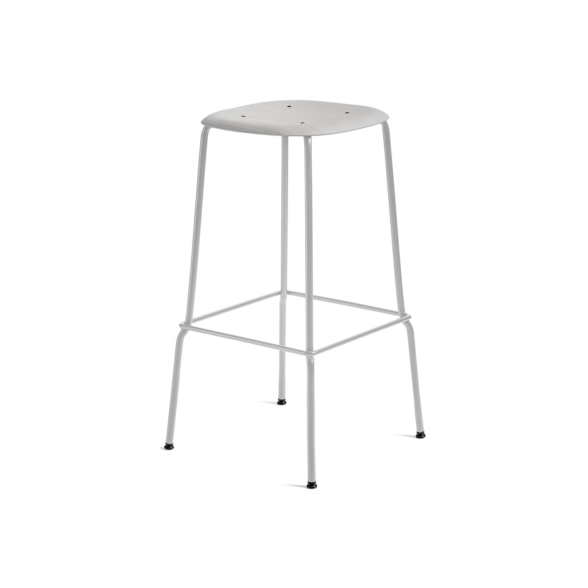 soft grey / soft grey metal legs - Soft Edge 30 barstool - HAY