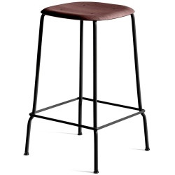 Fall red / black metal legs - Soft Edge 30 barstool - HAY