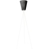 Oslo Wood floor lamp - black lampshade - white legs - Northern