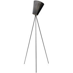 lampadaire Oslo Wood - abat-jour noir - pieds noirs - Northern