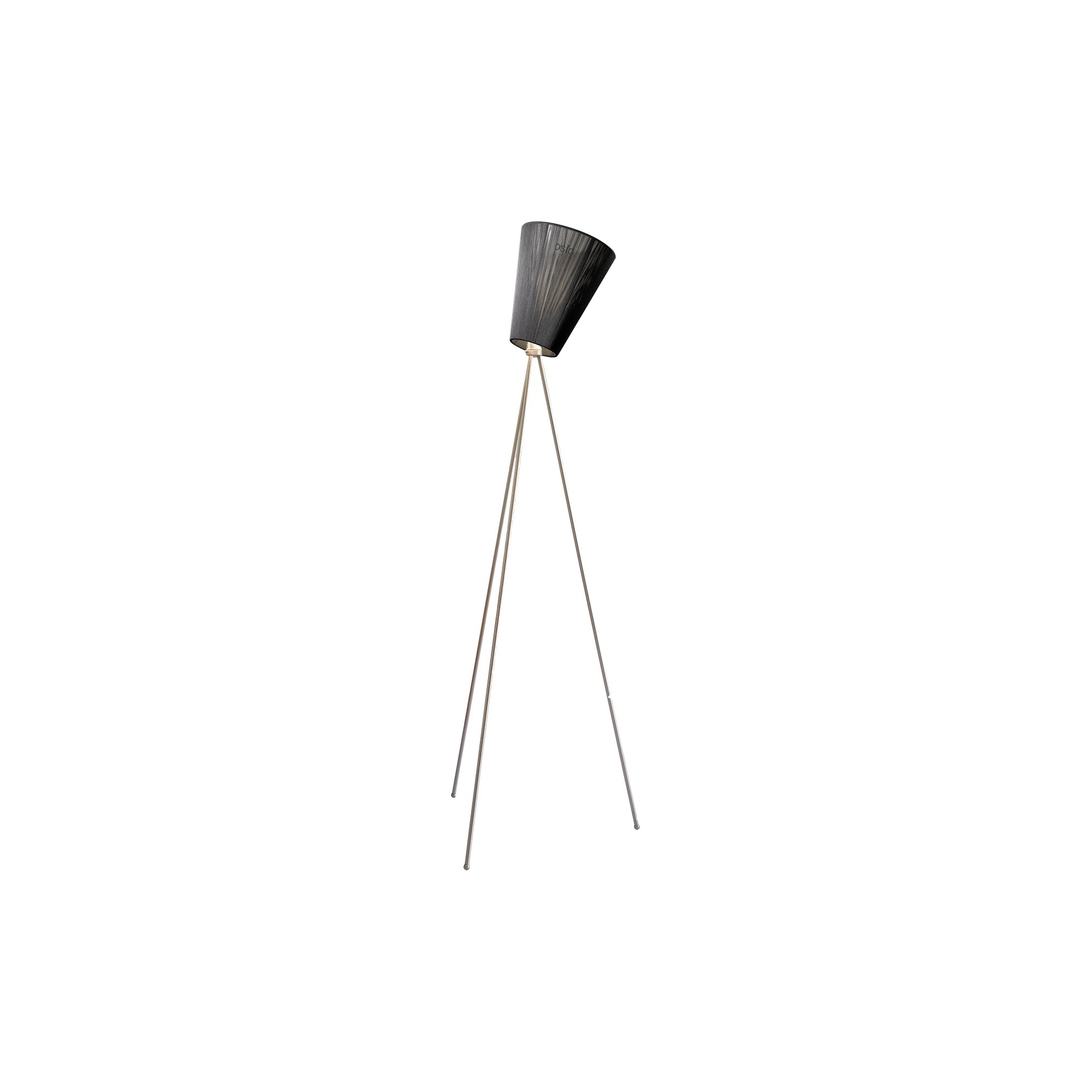 Oslo Wood floor lamp - black lampshade - steel legs - Northern