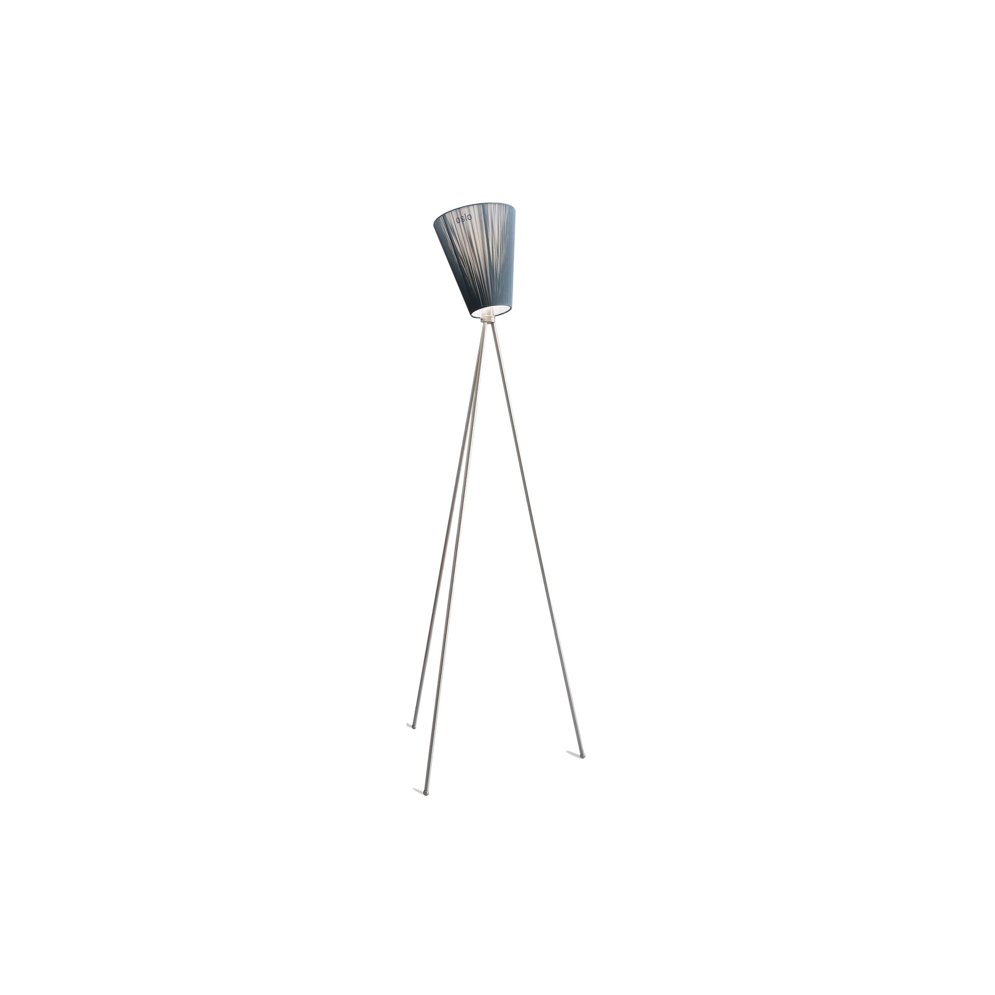 Oslo Wood floor lamp - green lampshade - steel legs - Northern