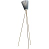 Oslo Wood floor lamp - green lampshade - gold legs - Northern