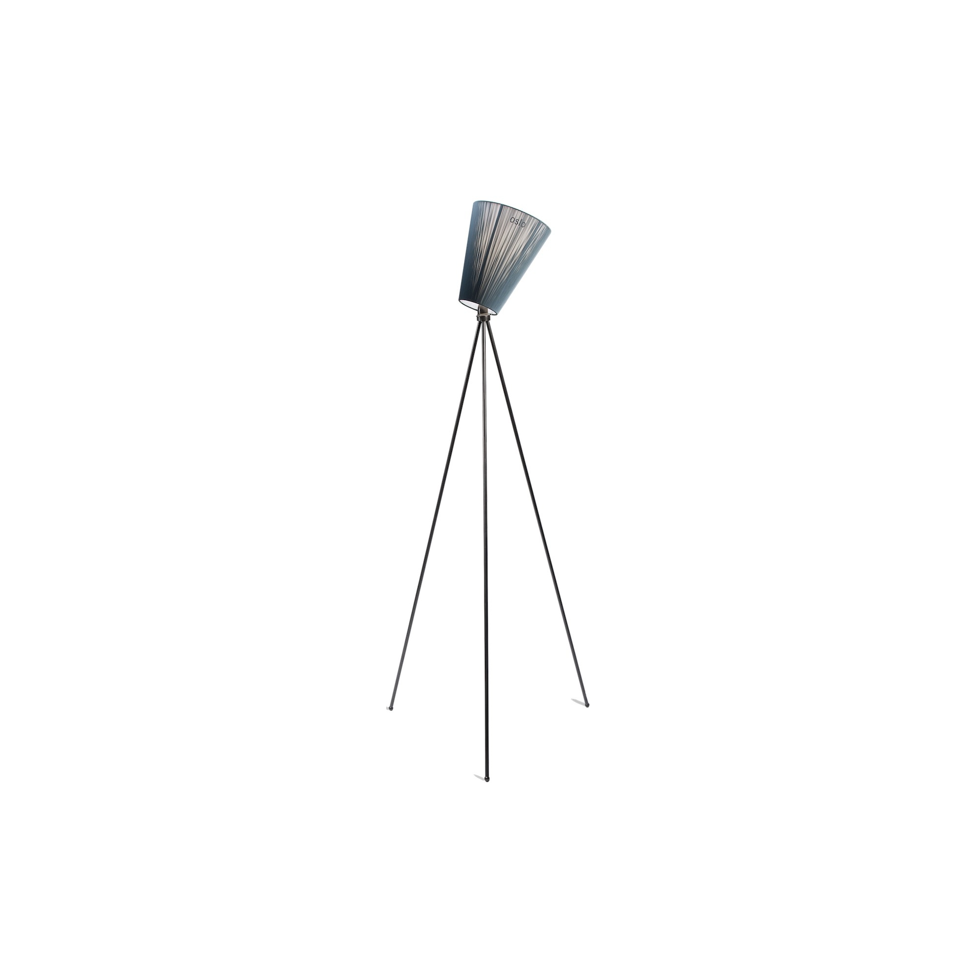 lampadaire Oslo Wood - abat-jour vert - pieds noirs - Northern