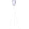 lampadaire Oslo Wood - abat-jour bleu clair - pieds blancs - Northern