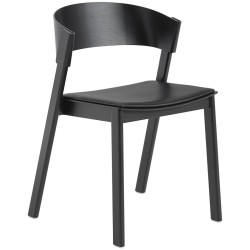 noir + assise cuir Refine noir – chaise Cover Side Chair - Muuto