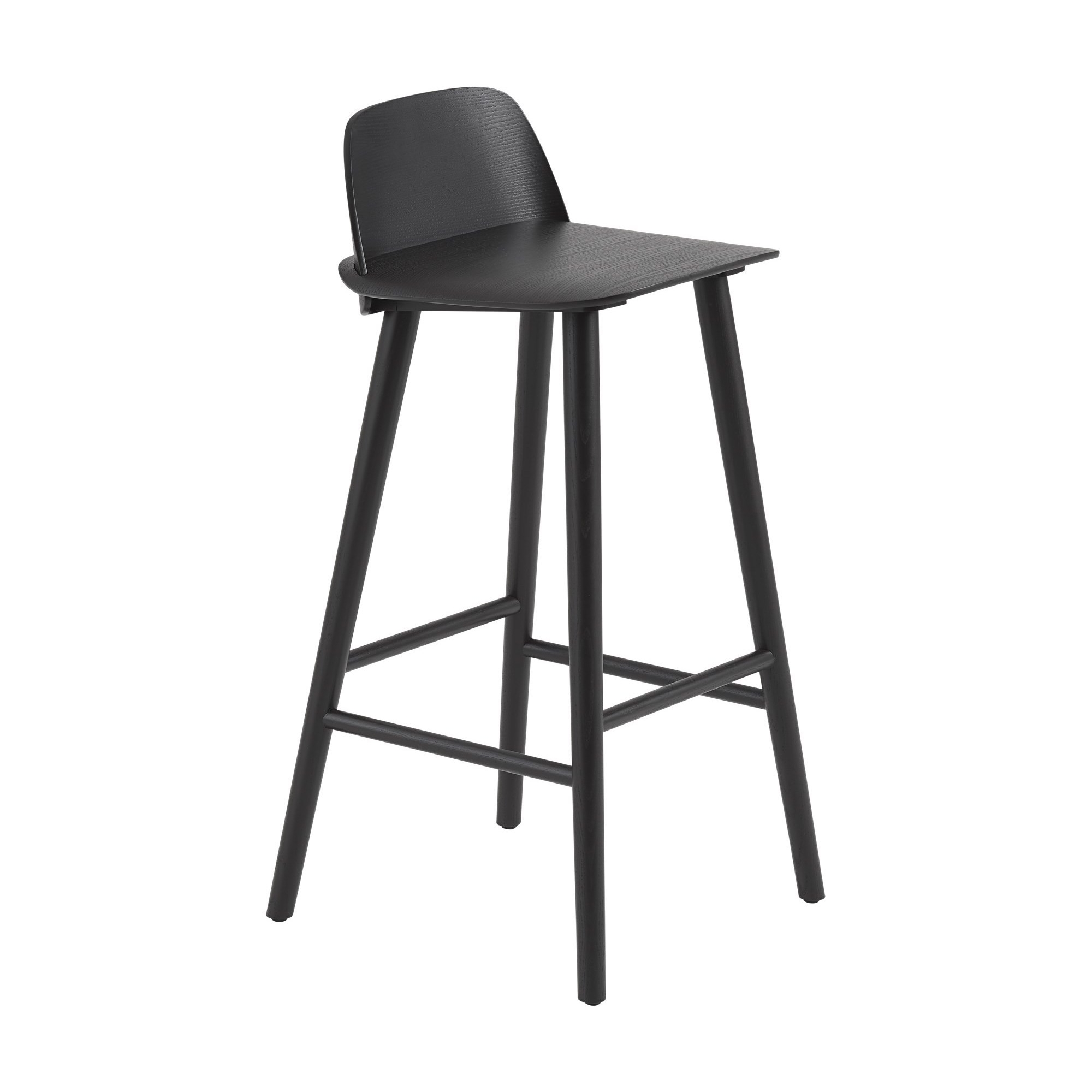 black - Nerd bar or counter stool - Muuto