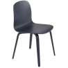 bleu nuit - chaise Visu pieds bois - Muuto