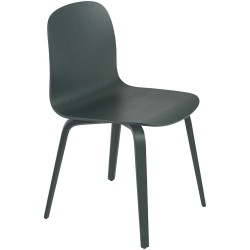 dark green - wooden base Visu chair - Muuto