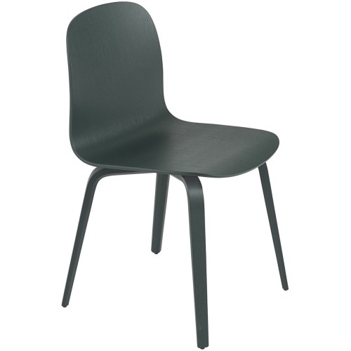 vert foncé - chaise Visu pieds bois - Muuto