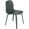 dark green - wooden base Visu chair - Muuto