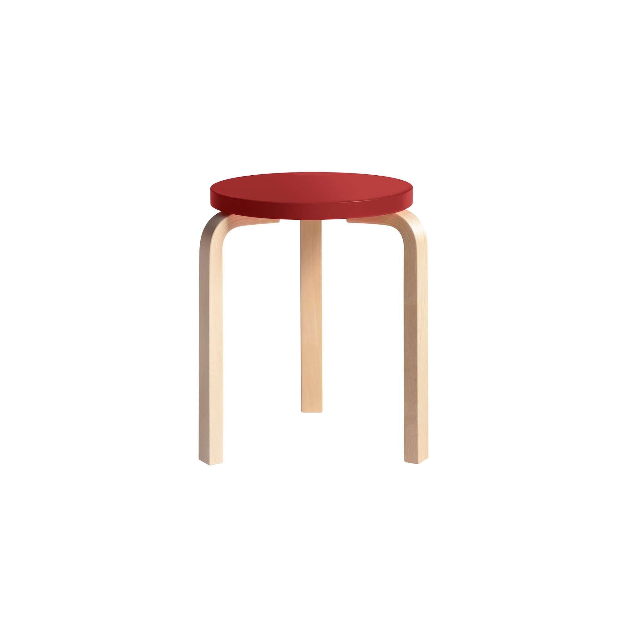 rouge / bouleau - Stool 60 - Artek