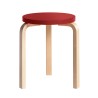 rouge / bouleau - Stool 60 - Artek