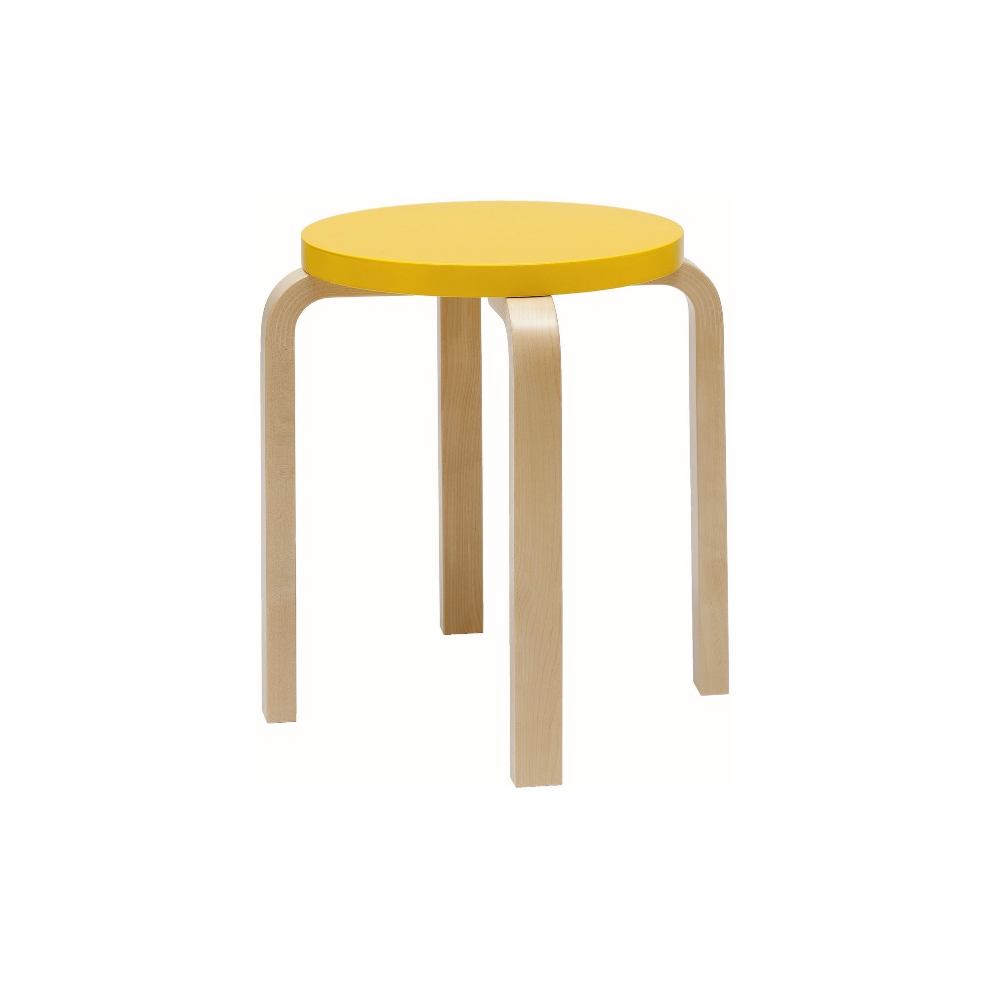 jaune / bouleau - Stool E60 - édition classique - Artek