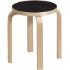 lino noir / bouleau - Stool E60 - édition classique - Artek