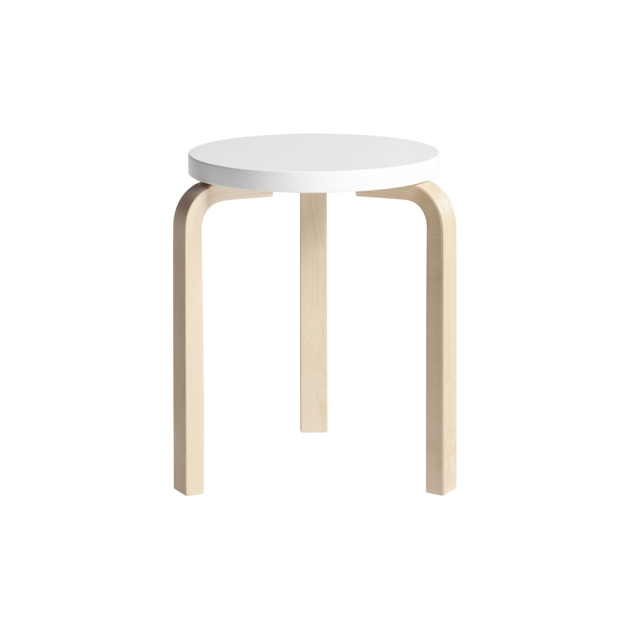 blanc / bouleau - Stool 60 - Artek