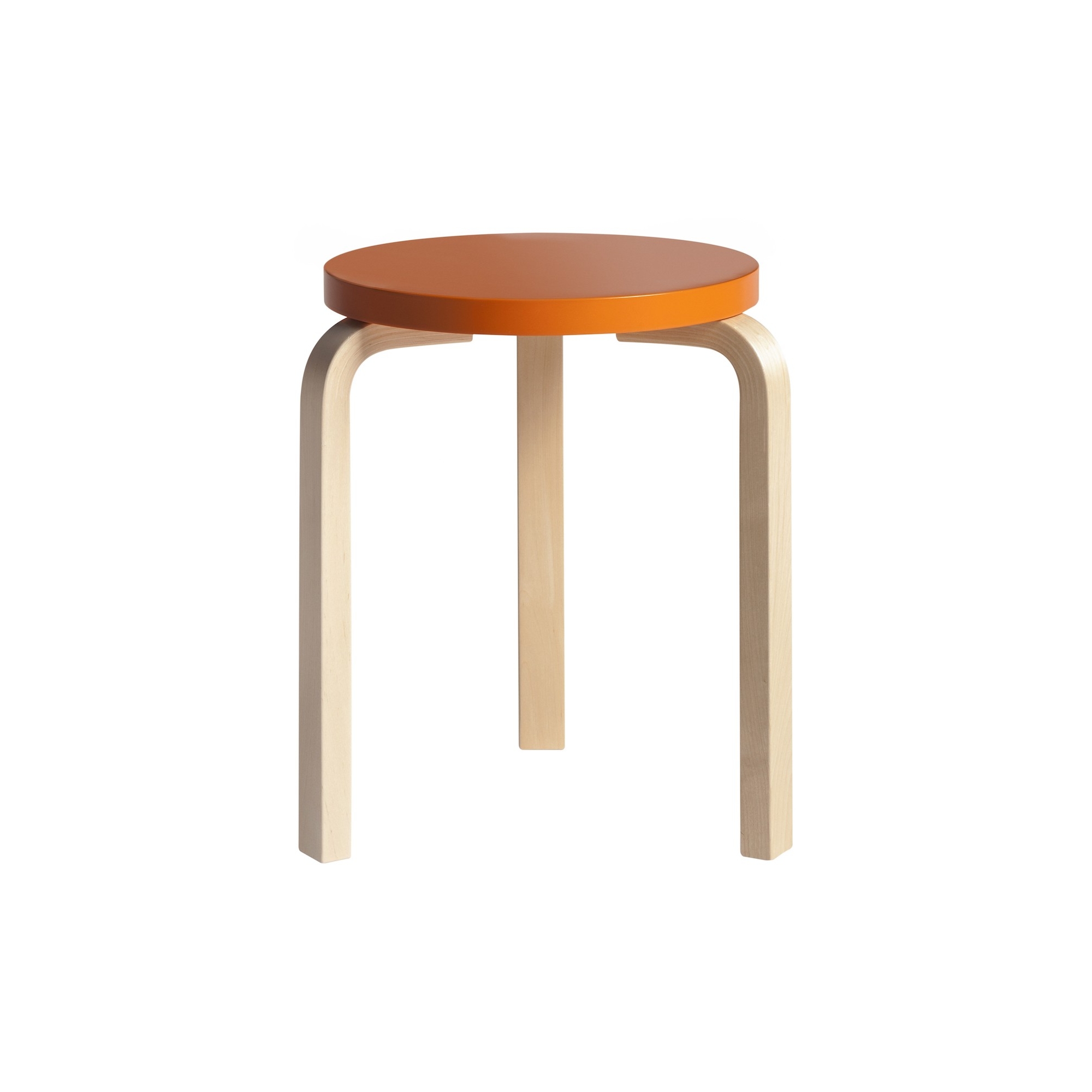 orange / birch - Stool 60 - Artek