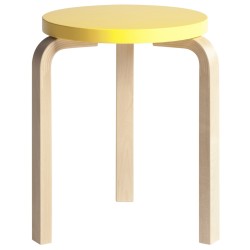 yellow / birch - Stool 60 - Paimio edition - Artek